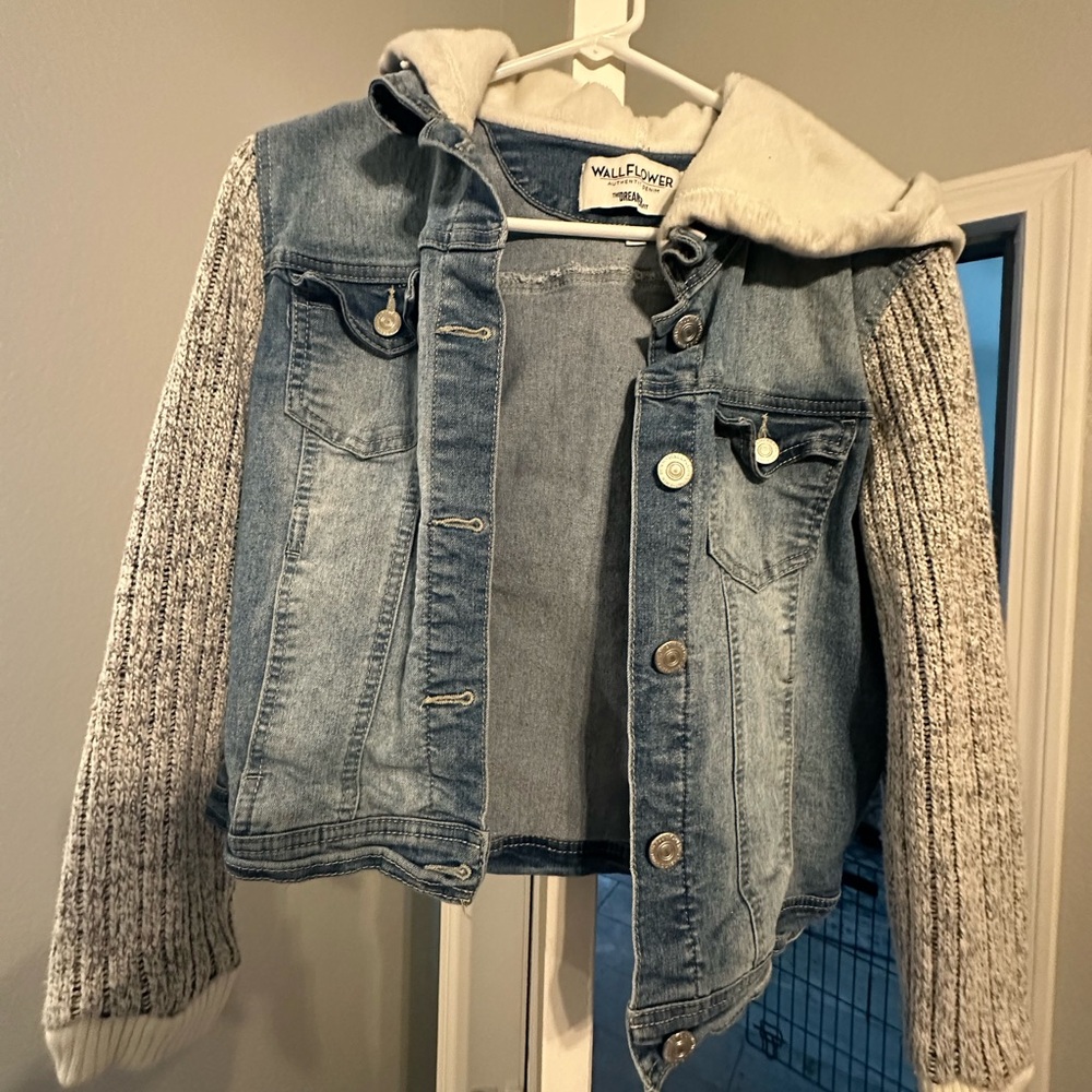Wallflower Jean Jacket Blue and Gray Timeless Denim